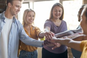 group-friends-gathering-together